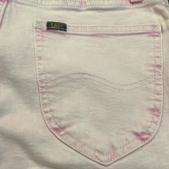 LEE x Free People Denim Bermuda Shorts - Berry Pink Acid - Picture 7 of 8